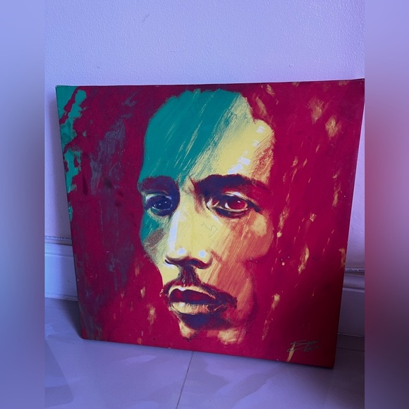 Bob Marley signed large Giclee Art on canvas  by Stephen  “ the soldier “ - Picture 11 of 16